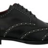 Elegant Studded Black Derby Shoes