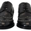 Elegant Studded Black Derby Shoes