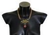 Elegant Gold-Tone Floral Fruit Necklace