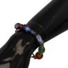 Multicolor Beaded Silver Chain Bracelet