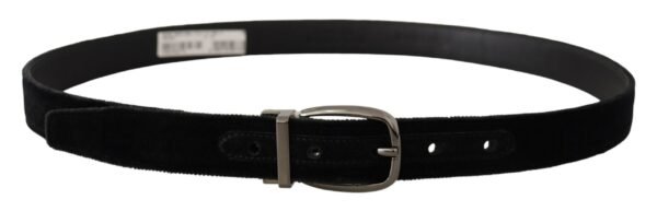 4282934.jpg Elegant Black Velvet Designer Belt