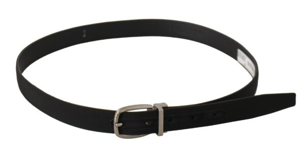 4288202.jpg Elegant Black Canvas & Leather Belt