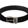 4288231.jpg Elegant Black Velvet Engraved Buckle Belt