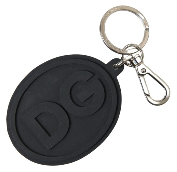 Untitled design - 105 Elegant Black Rubber and Brass Keychain