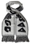 Elegant Gray Cashmere Men's Scarf