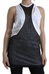 Monochrome Cotton-Linen Blend Tank Top