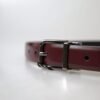4299329.jpeg Elegant Bordeaux Leather Belt with Metal Buckle