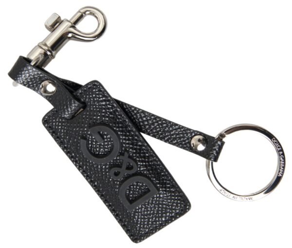 Untitled design - 1 Elegant Black Leather Keyring Accessory