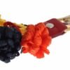 Chic Multicolor Raffia Leather Keychain