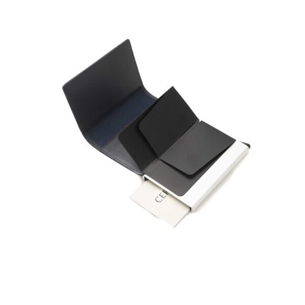 Blue Calfskin Men Wallet