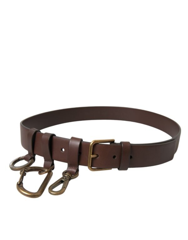 4383565.jpg Elegant Brown Calf Leather Belt - Timeless Accessory