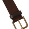 4383566.jpg Elegant Brown Calf Leather Belt - Timeless Accessory