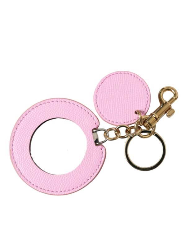 4396849.jpg Elegant Pink Gold Leather Keychain