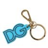 Elegant Blue Gold Keychain Accessory