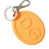 Elegant Orange Charm Keyring with Silver Detail