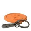 Elegant Orange Charm Keyring with Silver Detail