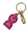 4396950.jpg Chic Gold and Pink Logo Keychain