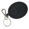 4396960.jpg Chic Black and Silver Logo Keychain
