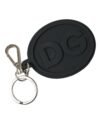 4396960.jpg Chic Black and Silver Logo Keychain