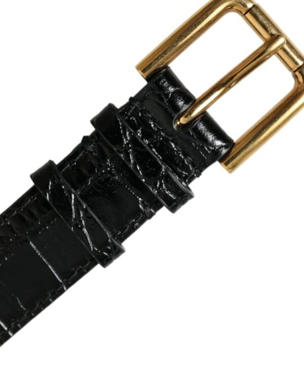4397000.jpg Elegant Gold Black Leather Bracelet