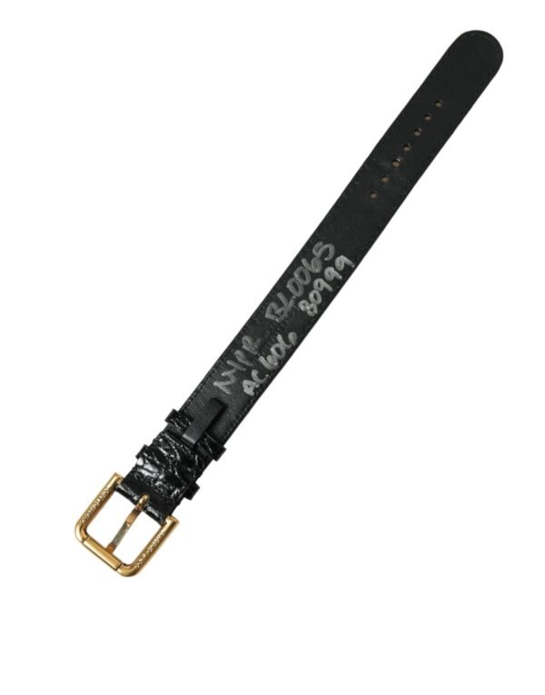 4397001.jpg Elegant Gold Black Leather Bracelet