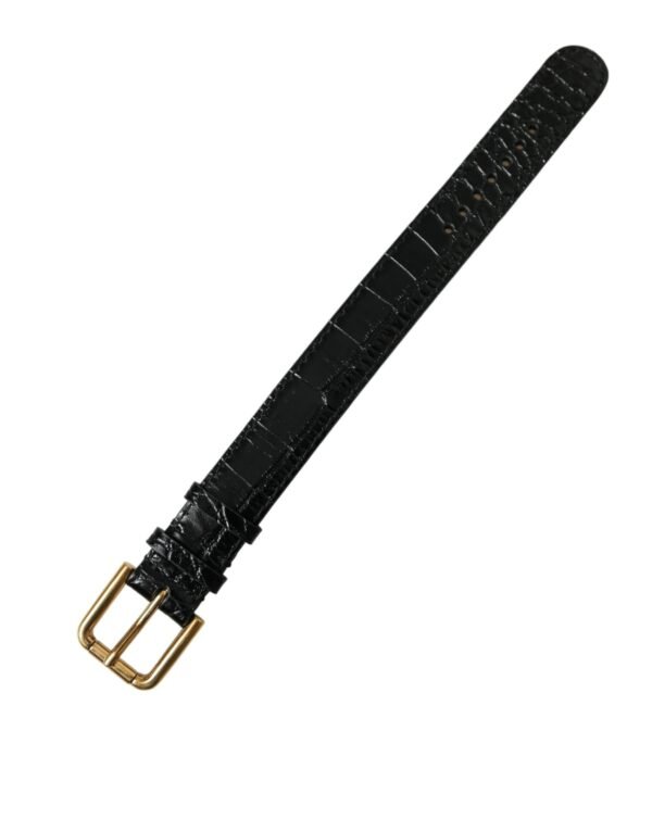 4397003.jpg Elegant Gold Black Leather Bracelet