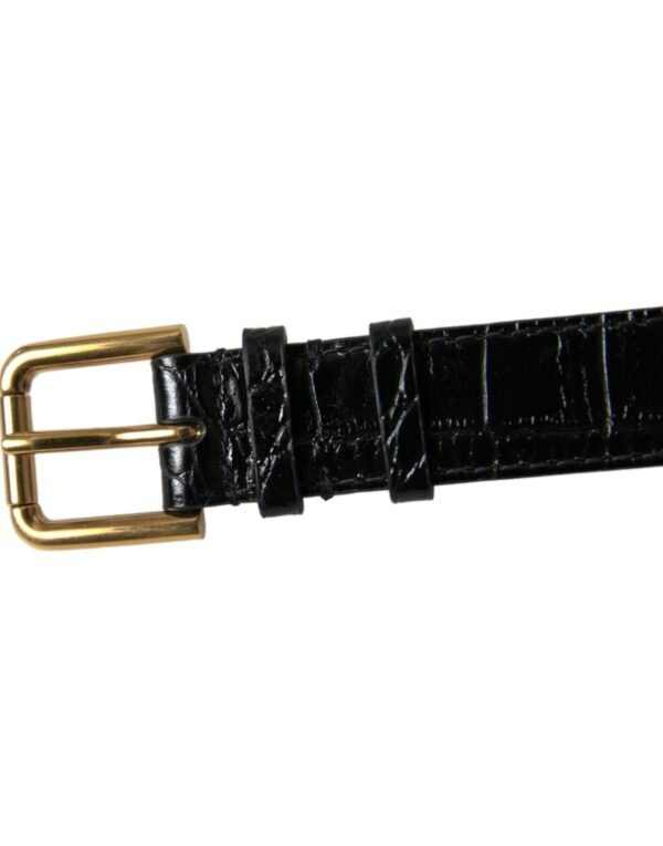 4397005.jpg Elegant Gold Black Leather Bracelet