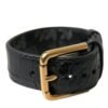 4397006.jpg Elegant Gold Black Leather Bracelet