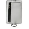 White Calf Leather Lanyard Logo Card Holder Wallet