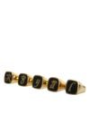 Gold Brass ROYAL Enamel Set of 5 Ring