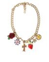 Gold Chain Rose Cross Strawberry Star Pendant Necklace