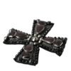 Black Crystals Embellished Cross Pin Brooch