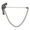 Brass Copper Silk Revolver Gun Men Brooch Lapel Pin