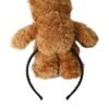 4404722.jpg Brown Teddy Bear Gold Crystal Crown Hair Band Diadem