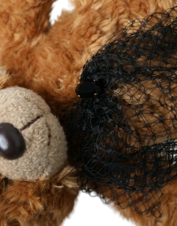 4404724.jpg Brown Teddy Bear Gold Crystal Crown Hair Band Diadem