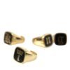 Gold Brass KING Enamel Set of 4 Ring