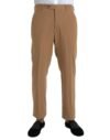 Beige Cashmere Men Straight Fit Dress Pants