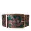4413615.jpg Multicolor Floral Jacquard Lurex Gold Buckle Belt