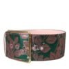 4413616.jpg Multicolor Floral Jacquard Lurex Gold Buckle Belt