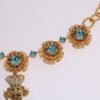 Elegant Gold Crystal Statement Necklace