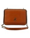 Amber Orange Leather Shoulder Bag