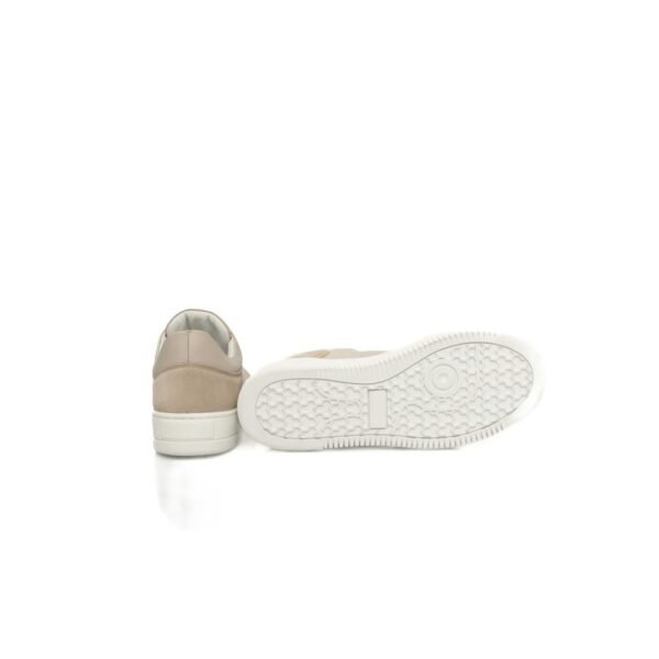 Beige Cowhide Women Sneaker