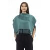 Green Wool Women Poncho