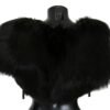 467129.jpg Elegant Black Silver Fox Fur Scarf
