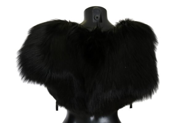 467129.jpg Elegant Black Silver Fox Fur Scarf