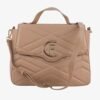 Beige Artificial Leather Women Crossbody Bag