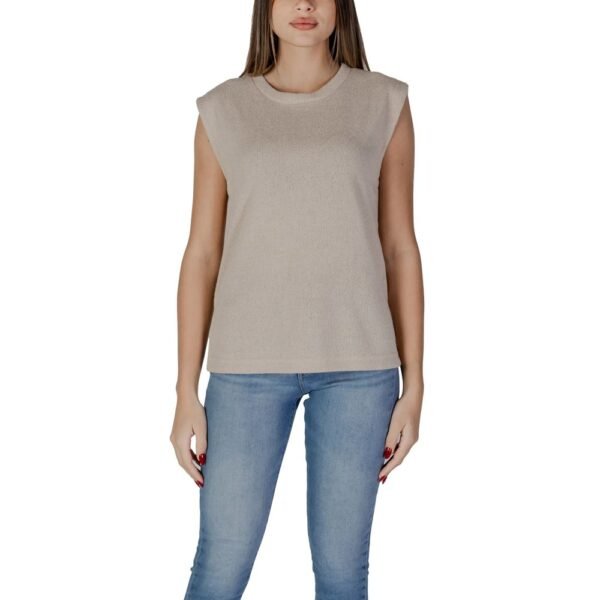 4767415.jpeg Beige Viscose Tops & T-Shirt