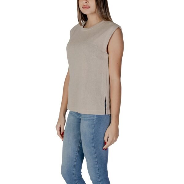 4767425.jpeg Beige Viscose Tops & T-Shirt