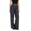 Gray Polyester Pant