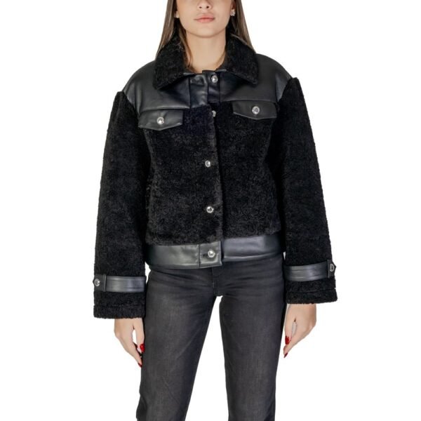 4813141.jpeg Black Polyester Jackets & Coat